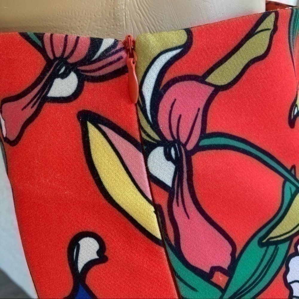 ๐ M. Mix colorful floral dress career pants 2 - Picture 7 of 12